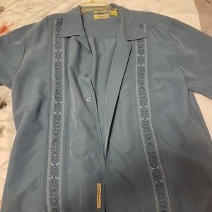 Blue button up shirt